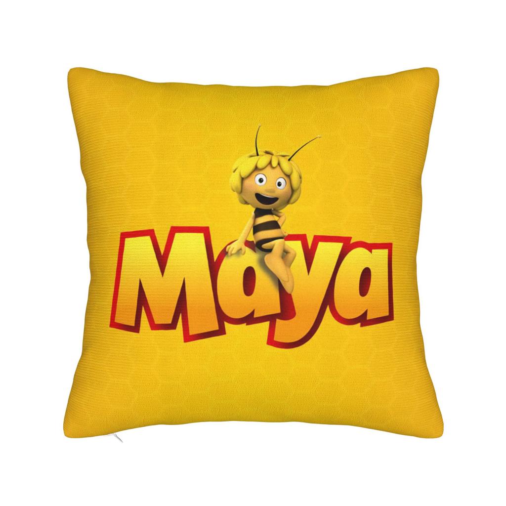 Maya de Bij Met Bloemen Cartoon Kussensloop Merchandise Zacht Kussenhoes Cadeau Sierkussenhoes Huis Multi Maat
