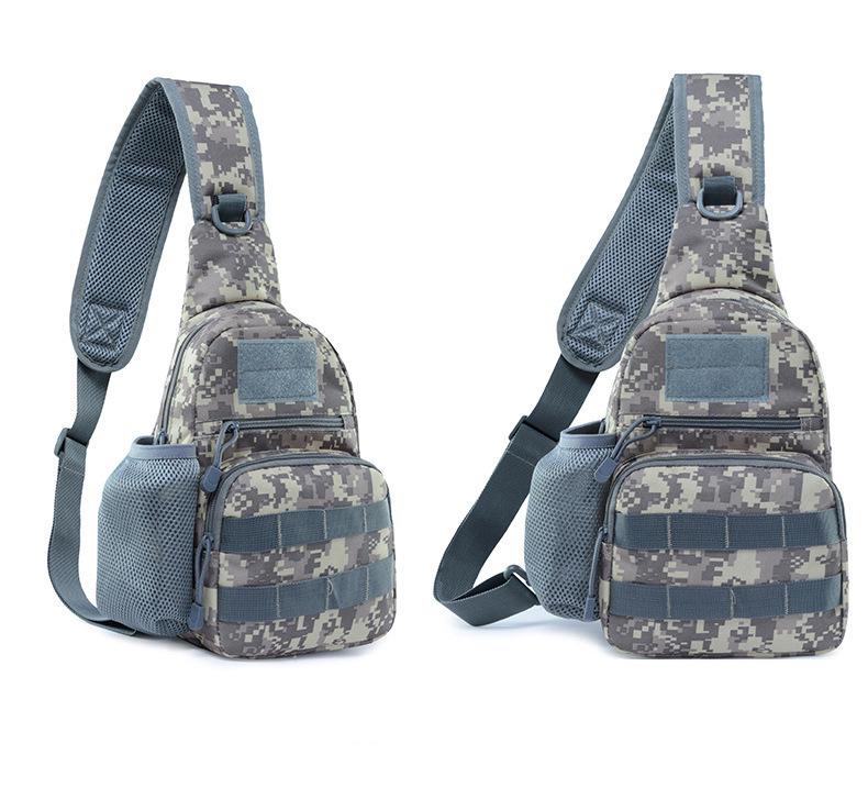 Men's Outdoor Multifunctional Crossbody Chest Bag with Water Bottle Holder - Ideal for Travel, Sports, and Mountaineering