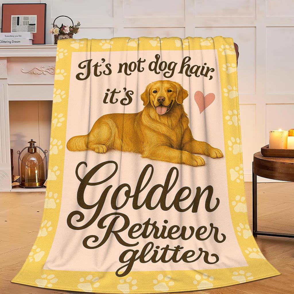 Golden Retriever Blanket Soft Lightweight Flannel Fleece Throw Blanket for Couch Bed Sofa Travel Gift for Women Girls Pet Lovers