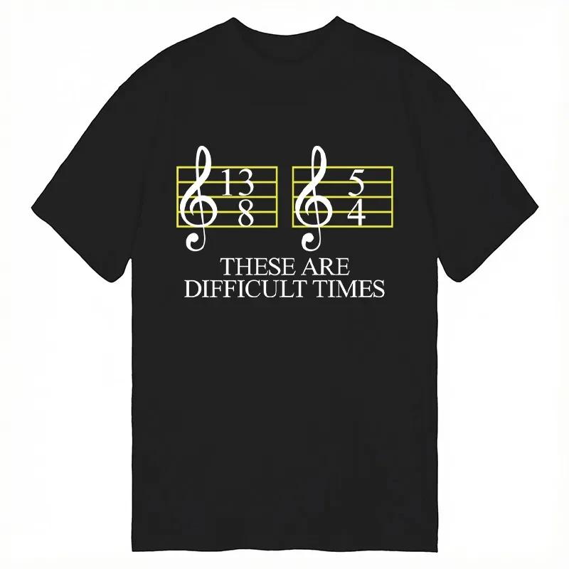 

Difficult Times Printed Cotton T-shirt Summer Men s and Women s New Clothing Fashion Casual High Quality T-shirt Street Wear S чёрный
