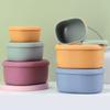 Heat Resistance Silicone Lunch Box Oval Food Container Snack Box Food Storage Box  Travel
