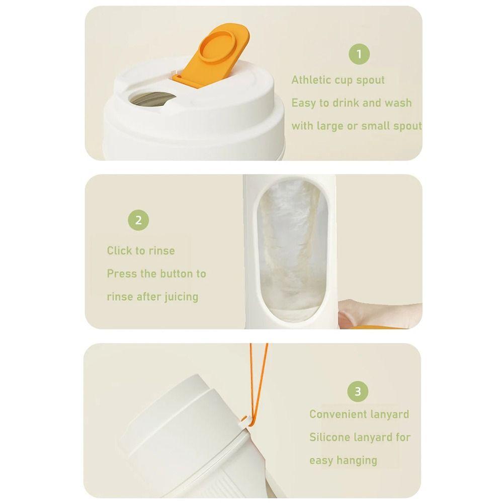 with Straw Automatic Juicing Cup Hanging Lanyard Personal Juicer Bottle Portable Blender  Smoothies