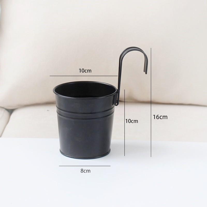 

Красочный подвесной плантатор из кованого железа для суккулентов - Съемная корзина для балкона