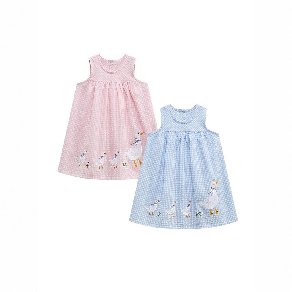 Girls Summer Sleeveless Cute Sundress Kids Vest Dress
