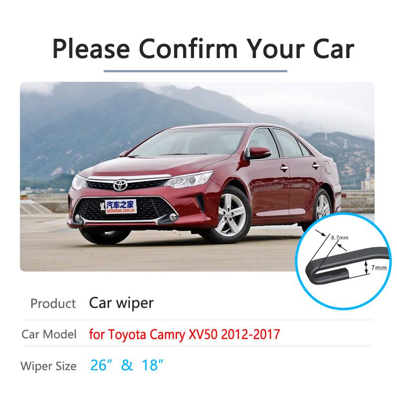 Car Wiper Blade for Toyota Camry 50 XV50 2012~2017 2016 2015 2014 2013 XV 50 Front Windscreen Windshield Wipers Car Accessories