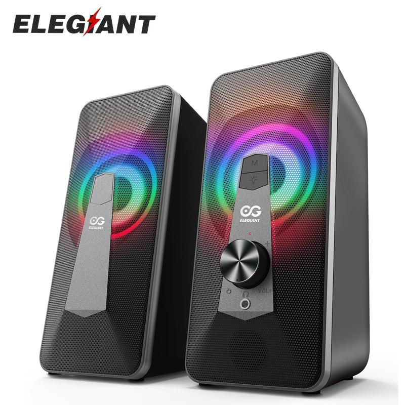 

Система объемного звучания ELEGIANT, динамики для ПК, игровые басы, проводное USB-подключение для настольного компьютера