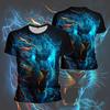 Men's T-shirt Summer Short Sleeve 3D Printed T-shirt Fashion Street Men's T-shirt Top