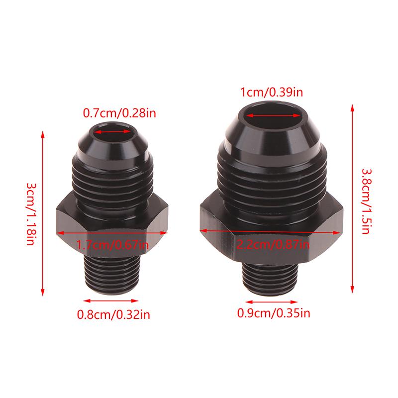 Hliníkový rovný An6 An8 s 1/8" NPT gauge portem, adaptér s vnějším závitem a rozšířenou spojkou, tvarovka An