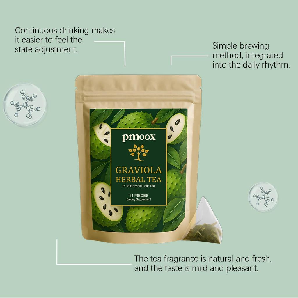 Herbal Soursop Leaf Tea, Natural Ingredients for Calmness & Daily Stress Relief