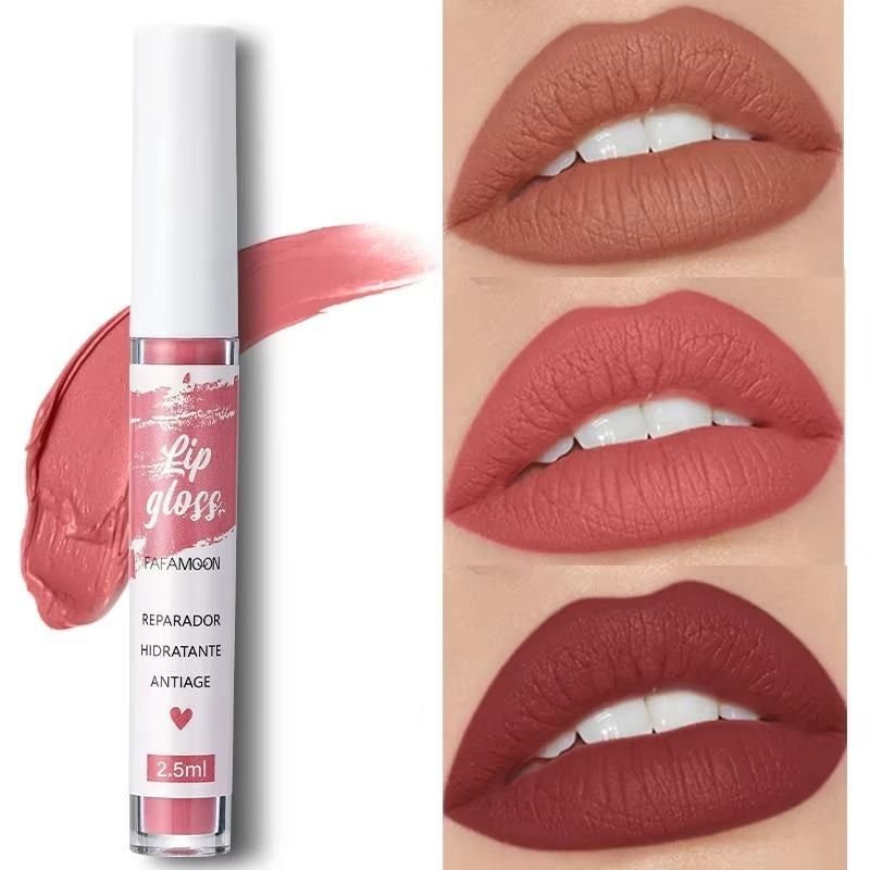Batom Líquido Matte Vermelho Rosa Maquiagem Brilho Labial Hidratante À Prova d'Água Duradouro Lama Labial Não Transfere Maquiagem Brilho Labial Maquiagem Coreana