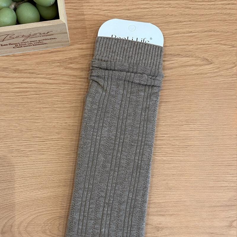Women's Boneless Pure Cotton Mid-calf Socks, Spring and Autumn Long Socks, Postpartum Socks, Pile Socks