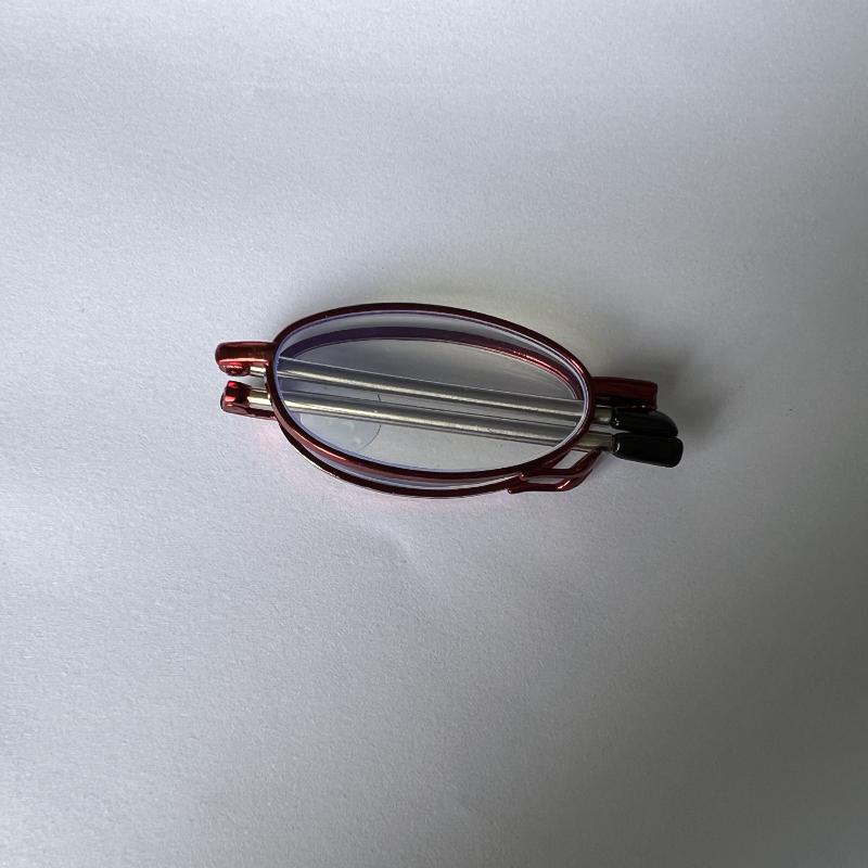 Faltbare Lesebrille Herren Damen Metallrahmen Blaulichtbeständig Brille mit Reißverschlusstasche Korrektionsbrille +1.0 Bis +4.0