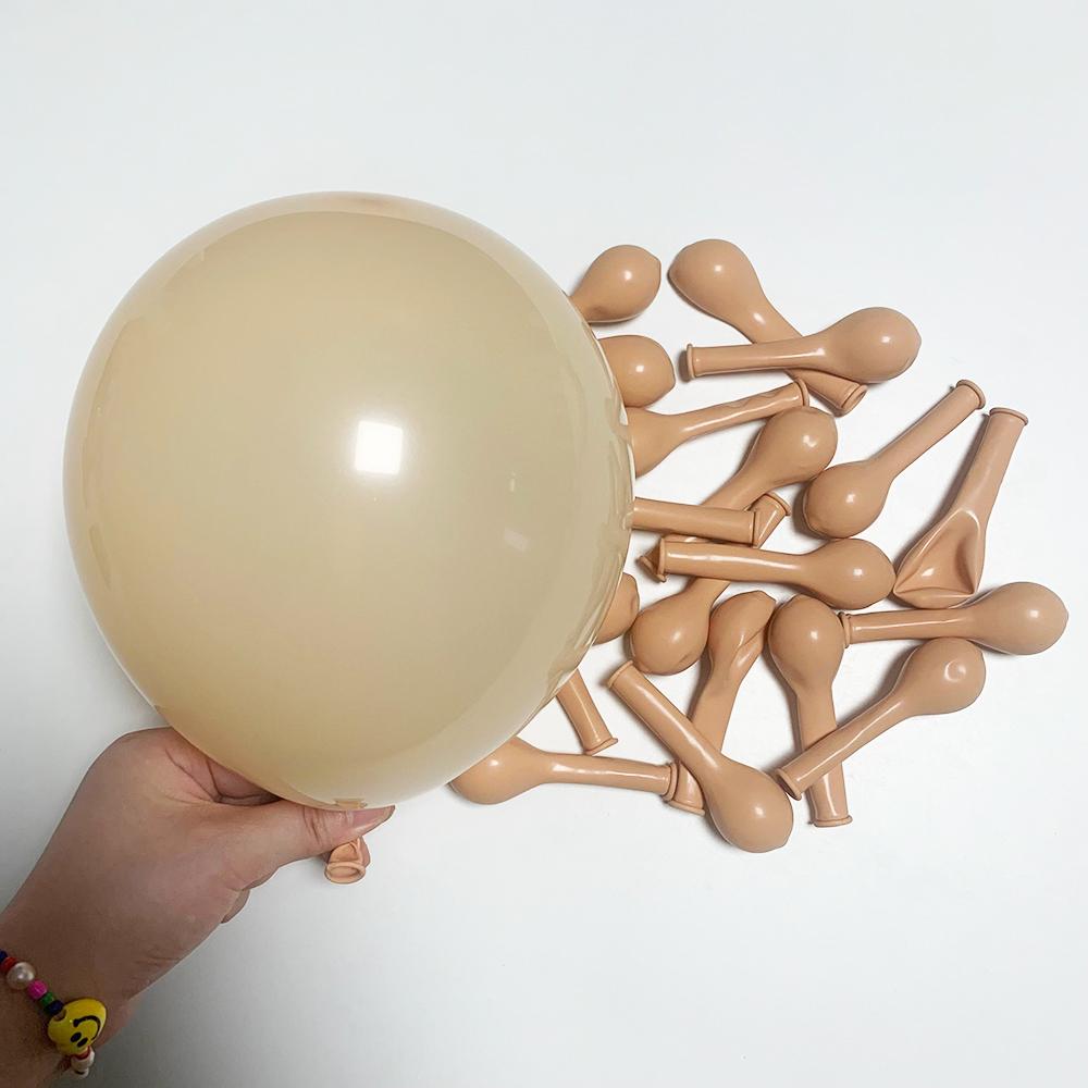 Pastel Balloon Baby Blue Pink Retro Skin White Sand Ballon Birthday Party Blue Globos Cocoa Khaki Wedding Baby Shower Decoration
