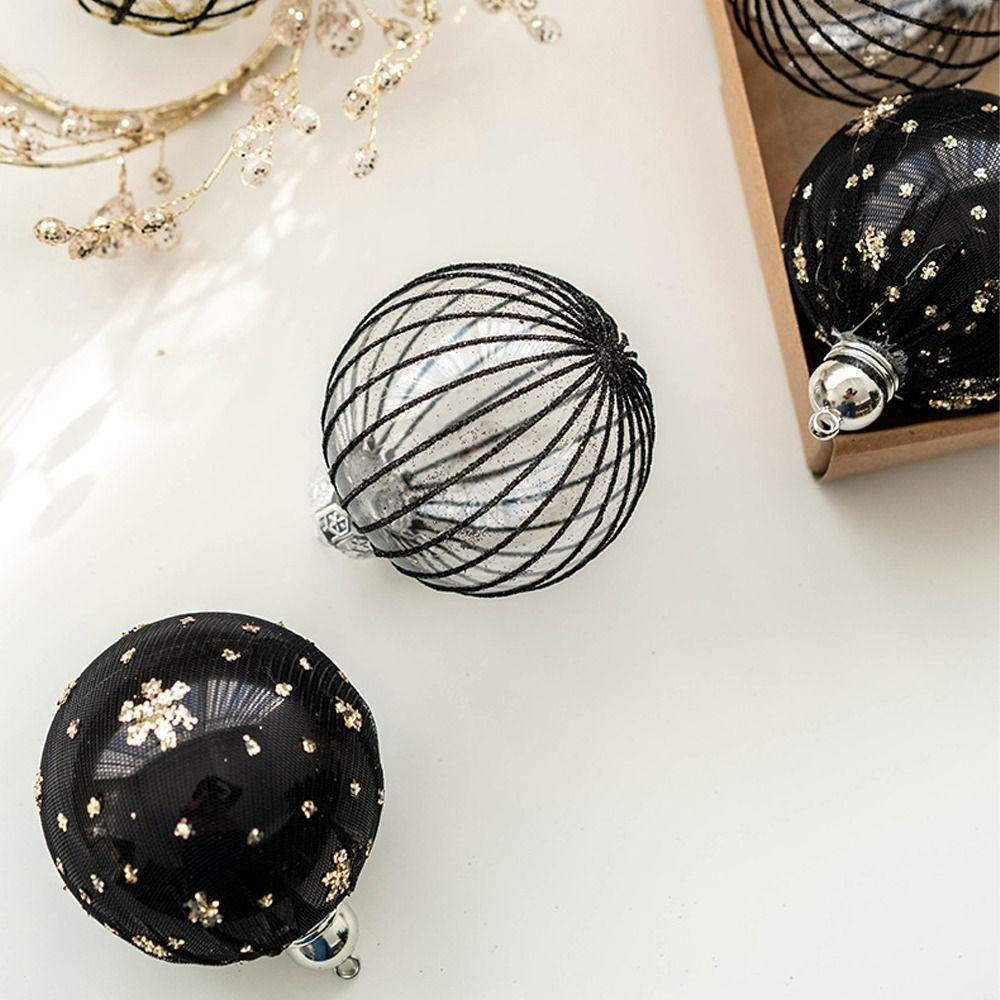6pcs PET Painted Christmas Balls 8cm Merry Christmas Tree Decor  Party Favors