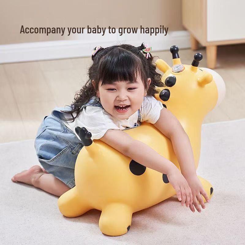 Inflatable Bouncy Horse Riding Toy with Music - Safe for Children and Adults, Non-toxic