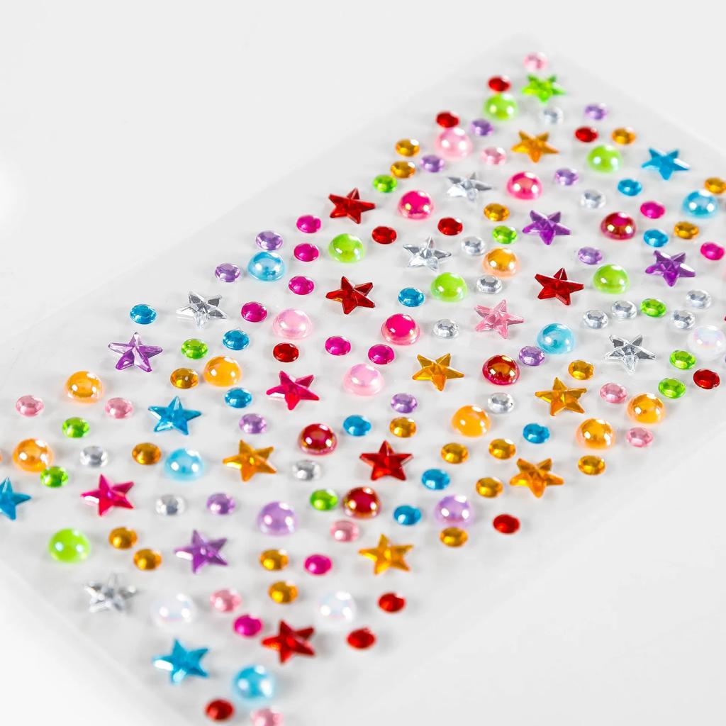 DIY Color Rhinestones Crystal Acrylic Tattoo Sticker Children's Stage Show Eyes Face Makeup Decoration Tools Phone Drill Sticker