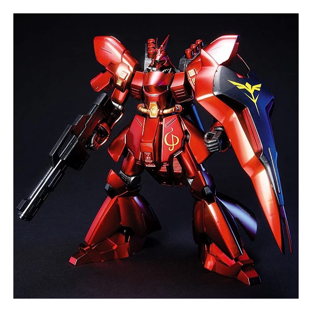 BANDAI SPIRITS HGUC Mobile Suit Gundam Counterattack Sazabi, model metalic la scară, model din plastic, versiunea Char. 1/144 Cod de culoare