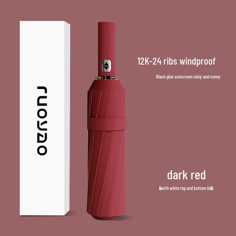 Automatic 60-Rib Folding Umbrella with UV Sun Protection