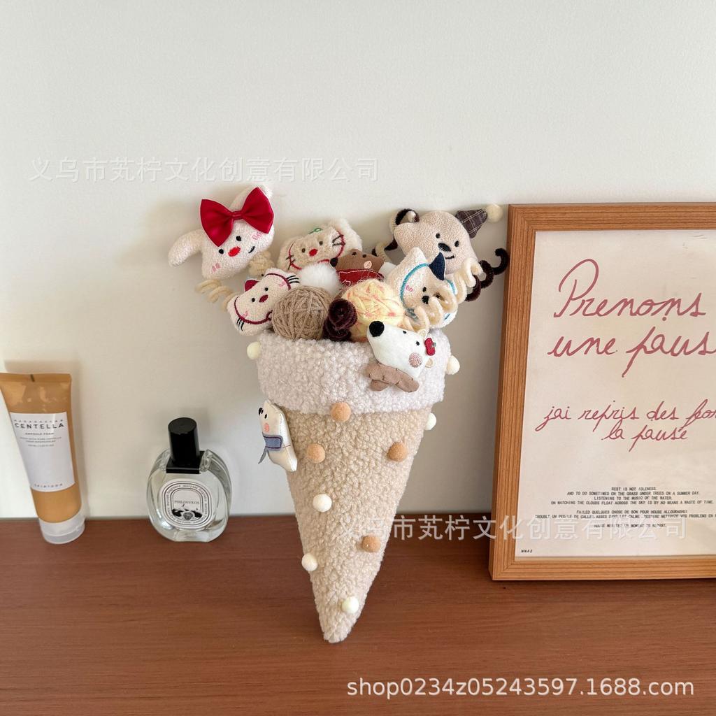 New Year's Ice Cream Doll Bouquet Finished Creative Doll Hand Bouquet To Send Relatives and Friends Finished Souvenir