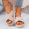 Fashion Plus Size 2025 Female Shoes Summer Open Toe Women's Sandals Concise Casual Sandals Women Platform Buckle Strap Ladies Shoes