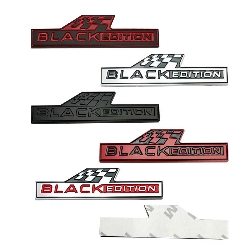 NEW Car Accessory 3D Metal Black Edition Car Emblem Rear Trunk Badge Fender Sticker Body Decal