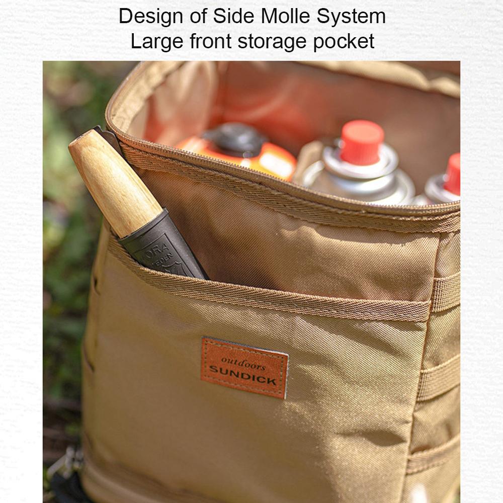 

Outdoor Camping Storage Box Bag Large Capacity Oxford Cloth Outing Sundries Bag Built-in Compartment Design Travel Bag Handbag зелений