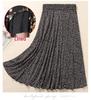 Women's Summer Midi Skirt with Lining - Elegant Swing Ice Silk for Middle-Aged and Elderly