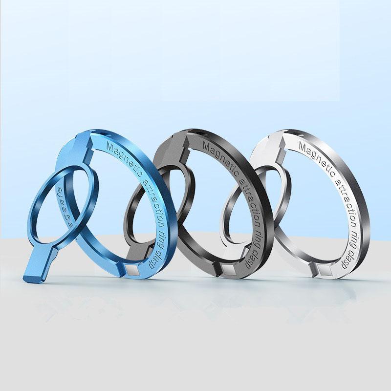 Aluminum Flexible Funny Foldable Hand Finger Grip 360 Rotating N52 Magnet Magnetic Cell Phone Ring Holder