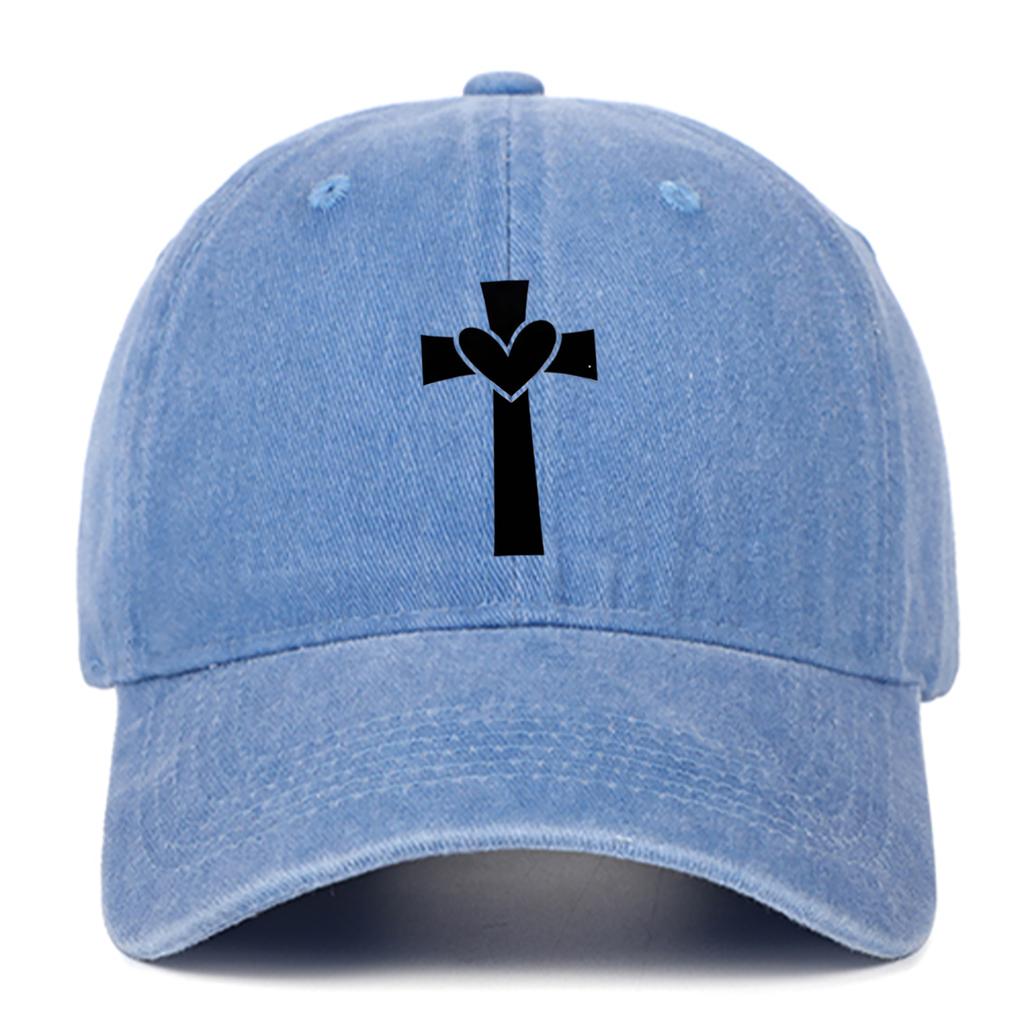 Black Personalized Pattern Printed Baseball Hat Outdoor Activity Washed Duck Tongue Hat Suitable for Sunscreen and Sunshade