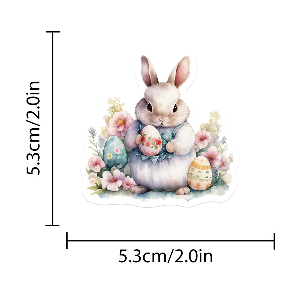 Cute Easter Stickers Waterproof Bunny Egg Decals For Party Gifts Phone Laptop Water Bottle Decor Festival Diy Crafts