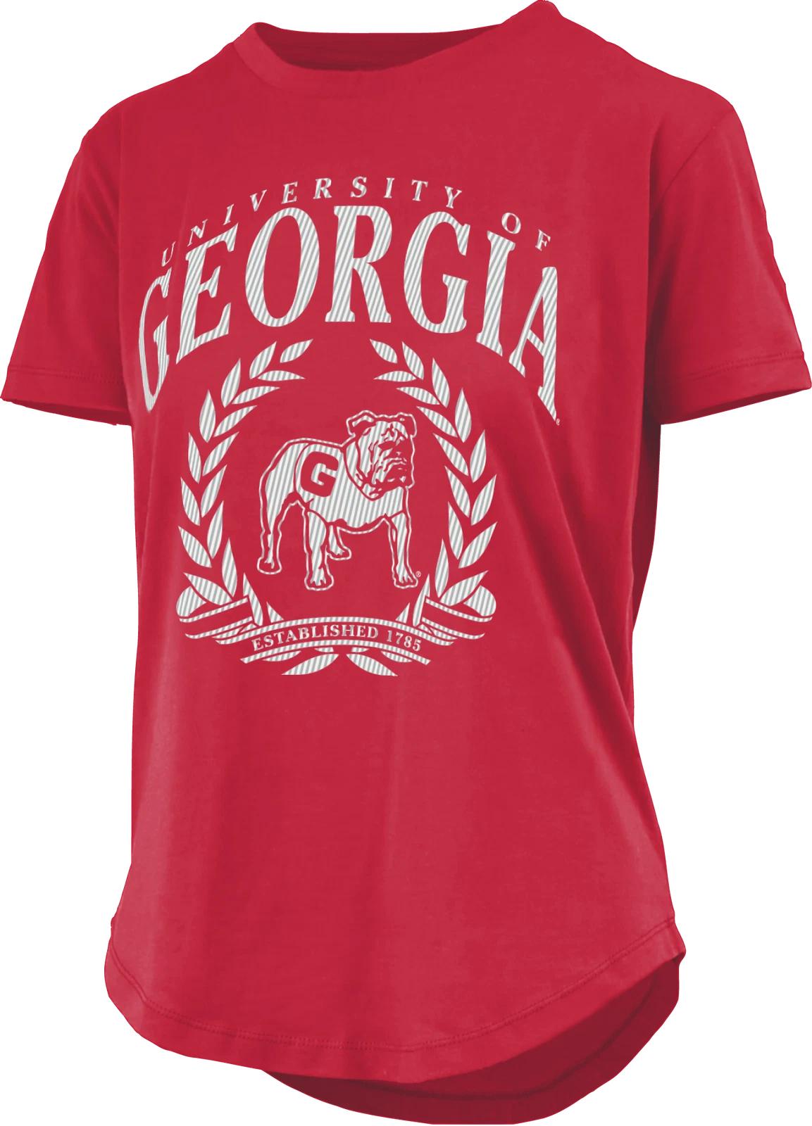 

Pressbox Collegiate Georgia UGA Bulldogs Chandler Short-Sleeve Rounded Bottom M