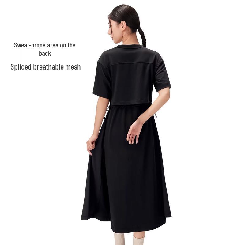 Camel Women's Short Sleeve A-Line Midi Dress