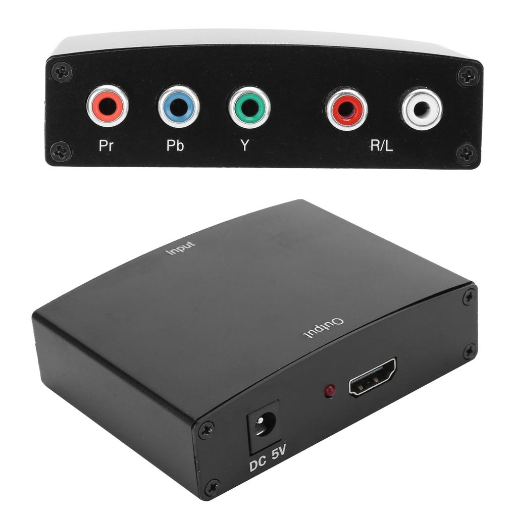YPbPr to HDMI Converter Portable LR o RGB Adapter Cable ABS Transformer 100‑240VEU Plug