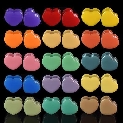 6-30mm Heart-shaped Ear Gauges Tunnels Plugs Ear Expander Stretching Starter Body Jewelry
