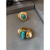 European and American Retro Tianhe Stone Ring for Women, High-End Light Luxury Niche Design, Elegant and Sophisticated Ring, 2026 New Model