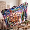 Christmas Custom Name Printed Flannel Blanket Warm Comfort Bed Throw Home Decor Holiday Gift