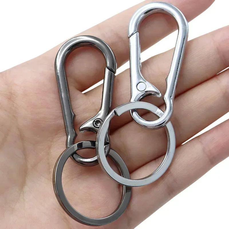 1/20pcs Carabiner Clip Keychain Metal Carabiner Shape Key Ring Keyring Key Holder Clips Hook Holder Organizer Car Keys Finder