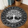 3D Viking Yggdrasil Tree of Life Area Rug Round Carpet Rugs for Living Room Bedroom Sofa Decoration Kids Play Non-slip Floor Mat