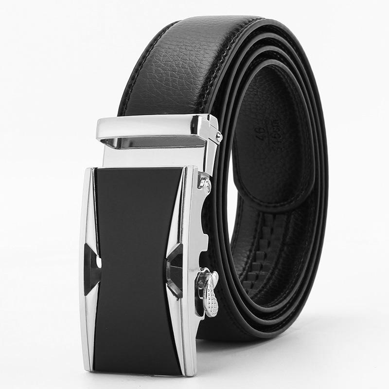 Microfiber Open Edge Automatic Buckle Belt Men's Casual Belt Men's Trouser Belt
