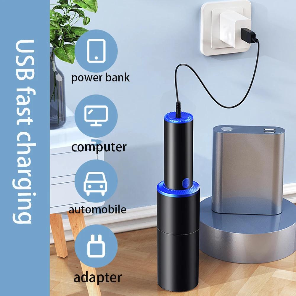 Car Mounted Vacuum Cleaner, Wireless Charging, High-power, Strong Suction, Dual-purpose Small Car Vacuum Cleaner for Household U