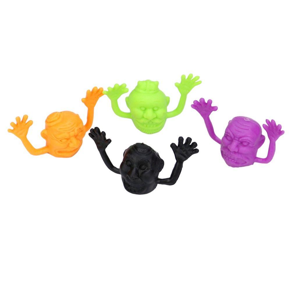5pcs Ghost Head Ghost Head Finger Toys Plastic Halloween Ghost Finger Puppet Toy  Storytelling