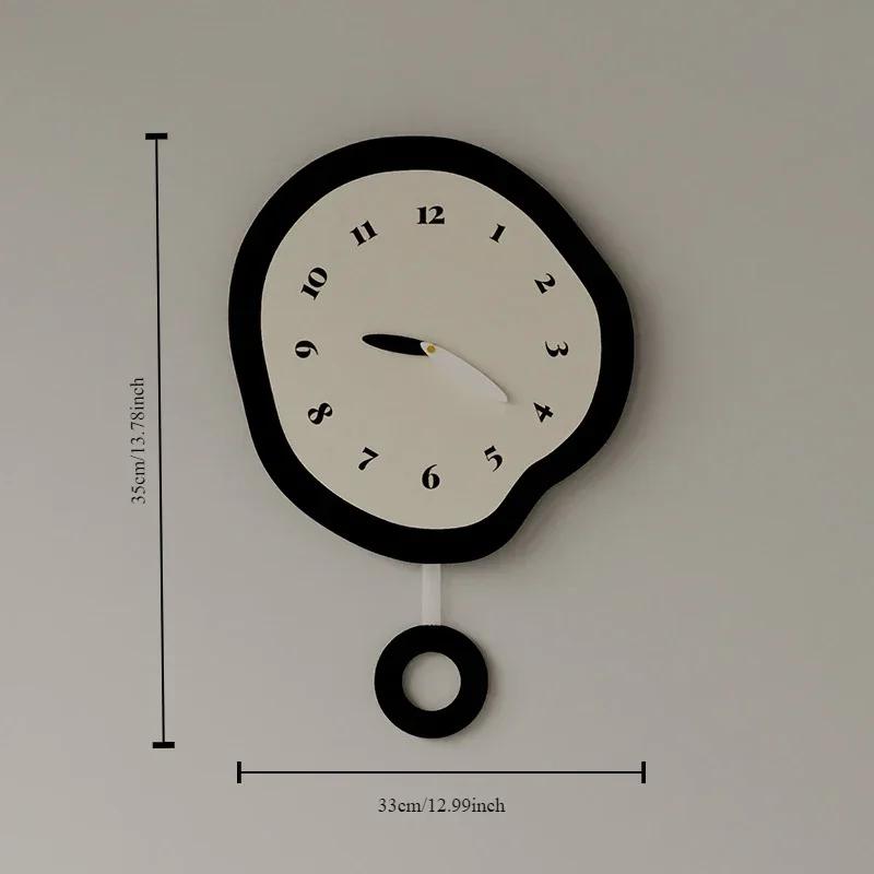 Nordic Wall Clock Restaurant Luxury Pendulum Clock Super Silent Clock In Living Room Bedroom Modern Home Decor Unique Watch Ornaments Funny Gifts
