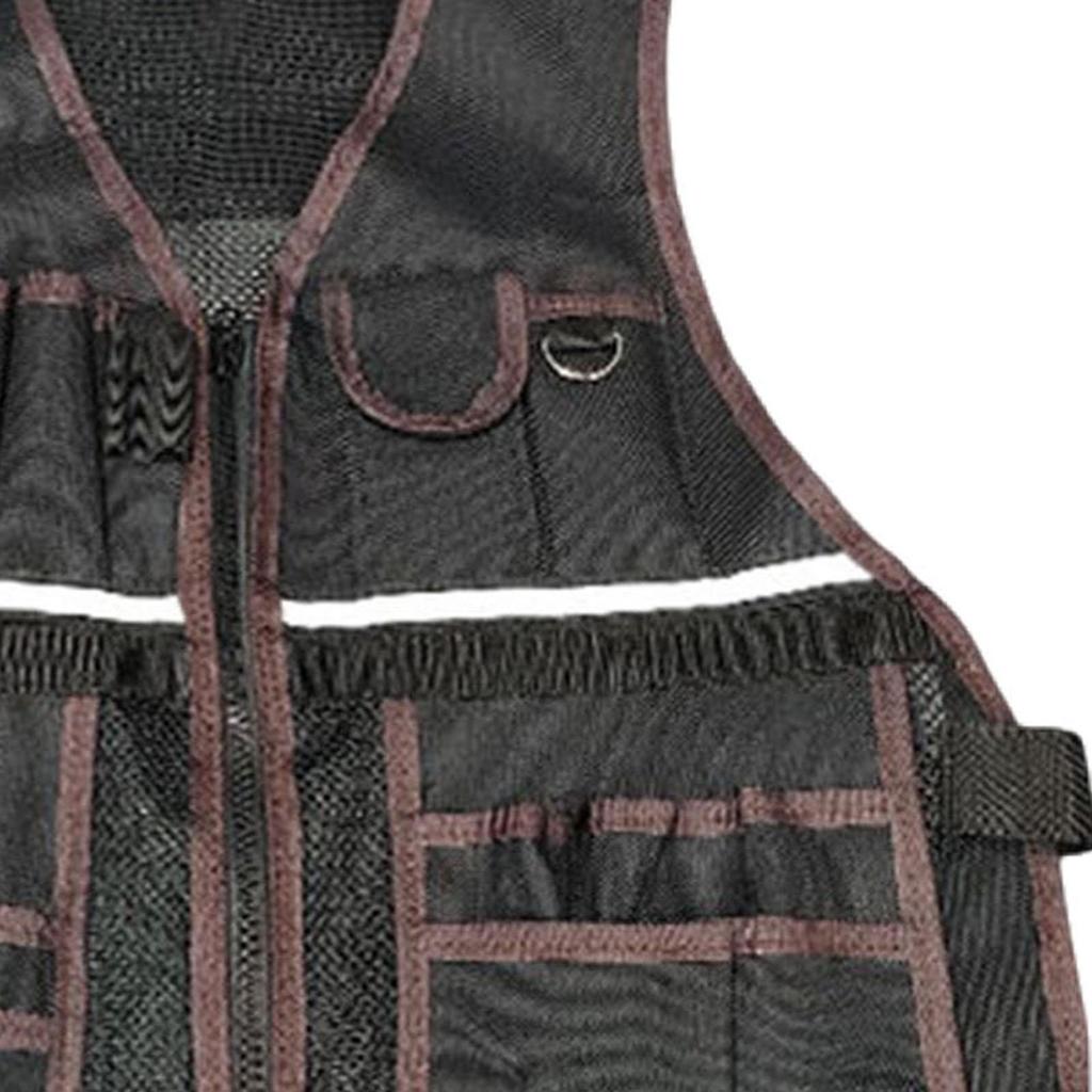 Electrician Tool Vest Adjustable Waist Premium Waterproof Work Vest Storage Bag Holder with Tool Pockets for Carpentry Home DIY
