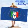 Italy National Football Print Beach Towel, Large Soft Quick Dry Towel for Beach Camping Swimming