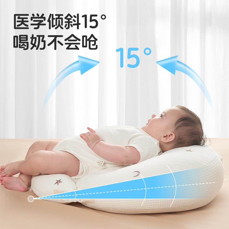 Incline Pillow for Breastfeeding, Anti-spit-up Nursing Pillow, Newborn Baby Feeding Cushion, Hands-free Tool