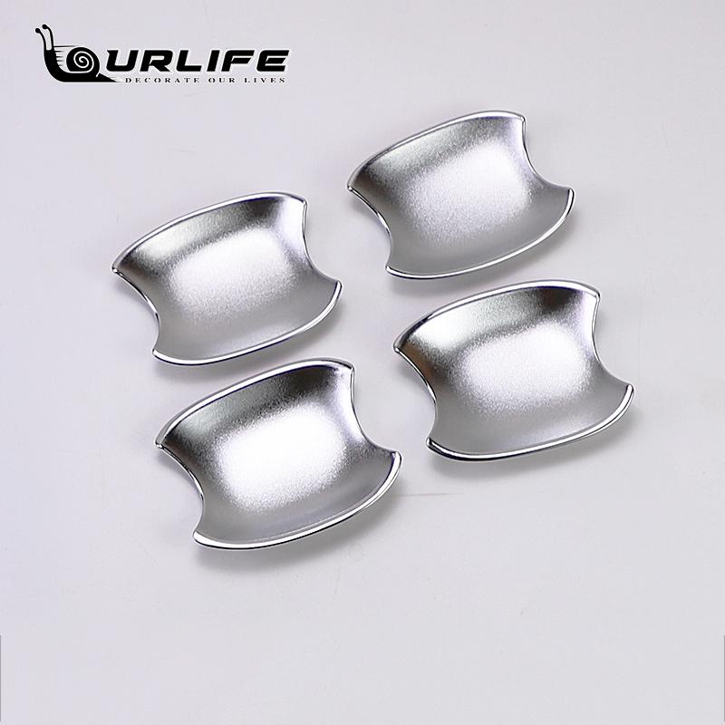 Carbon fiber Chrome Door Handle Cover Door bowl Car Accessories Stickers Trim For Toyota Highlander XU70   2022