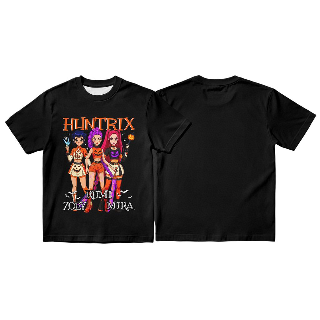 Girls Halloween Short Sleeve T-Shirt for Kids, Print, Loose Fit Casual Cotton Tee, Comfortable Top for Daily Wear