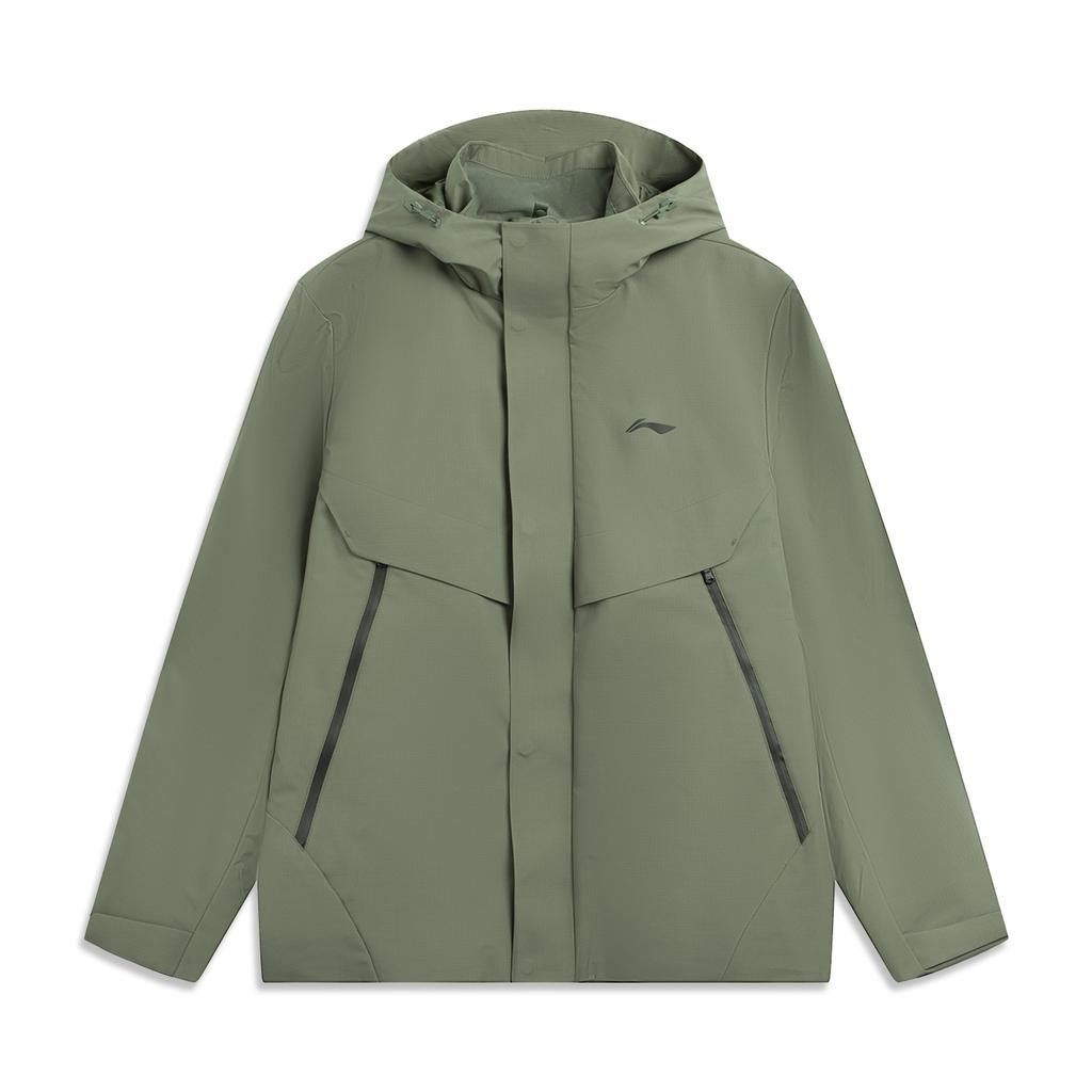 Li-Ning Outdoor CF Series Hooded Zipper Three-In-One Loose Down Jacket Men Jackets AWBV091-1