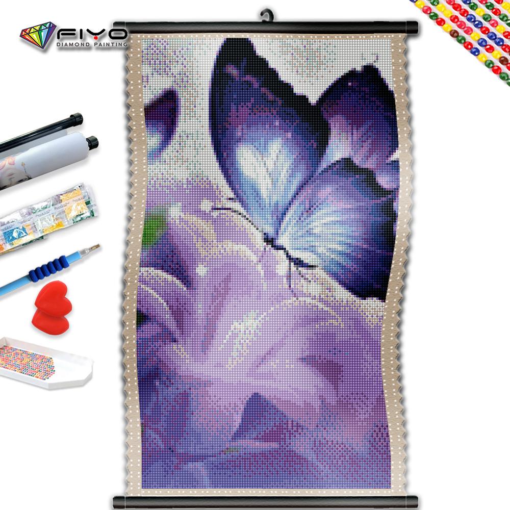 

5D DIY Рамка Алмазная картина Бабочка Цветок Полная дрель Квадратная вышивка Фиолетовый животное Изображение Стразы Мозаика Подарок ручной работы