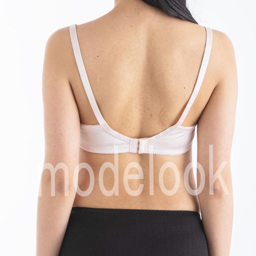 Model Look Breast Cancer Support Wireless Bra with Removable Sizes Pads, Underwired, Mocha, A75, A80, A85, A90, B75, B80, B85, B90, C75, C80, C85,
